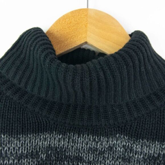 NWOT Eddie Bauer Turtleneck‎ Striped cotton blend Sweater, Black, XL - Picture 5 of 10